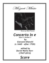 Concerto in e Opus 2, Number 3 Orchestra sheet music cover